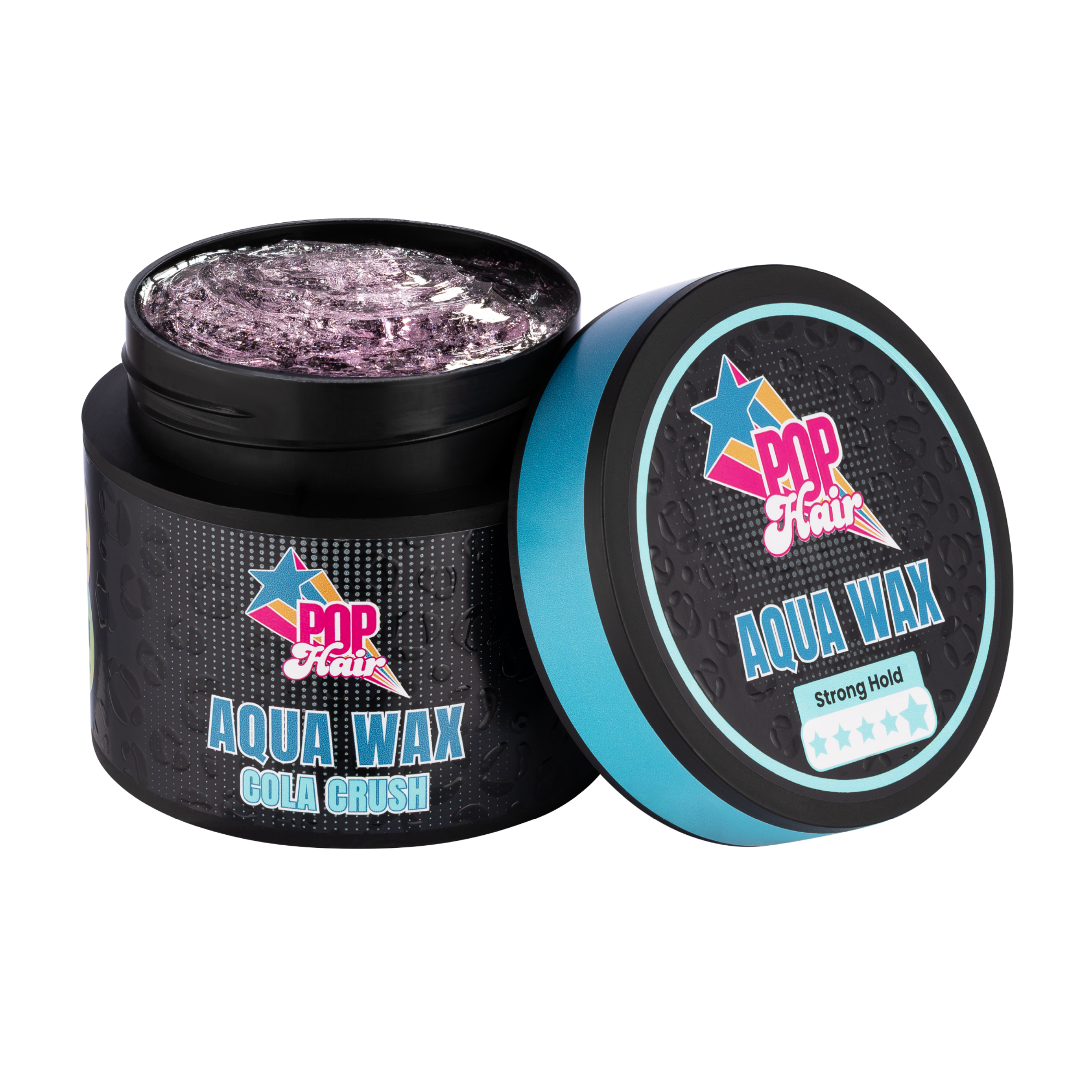 POP Hair Aqua Wax Tiegel geöffnet.
